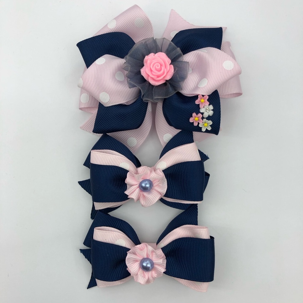 Hair bows (set of three)